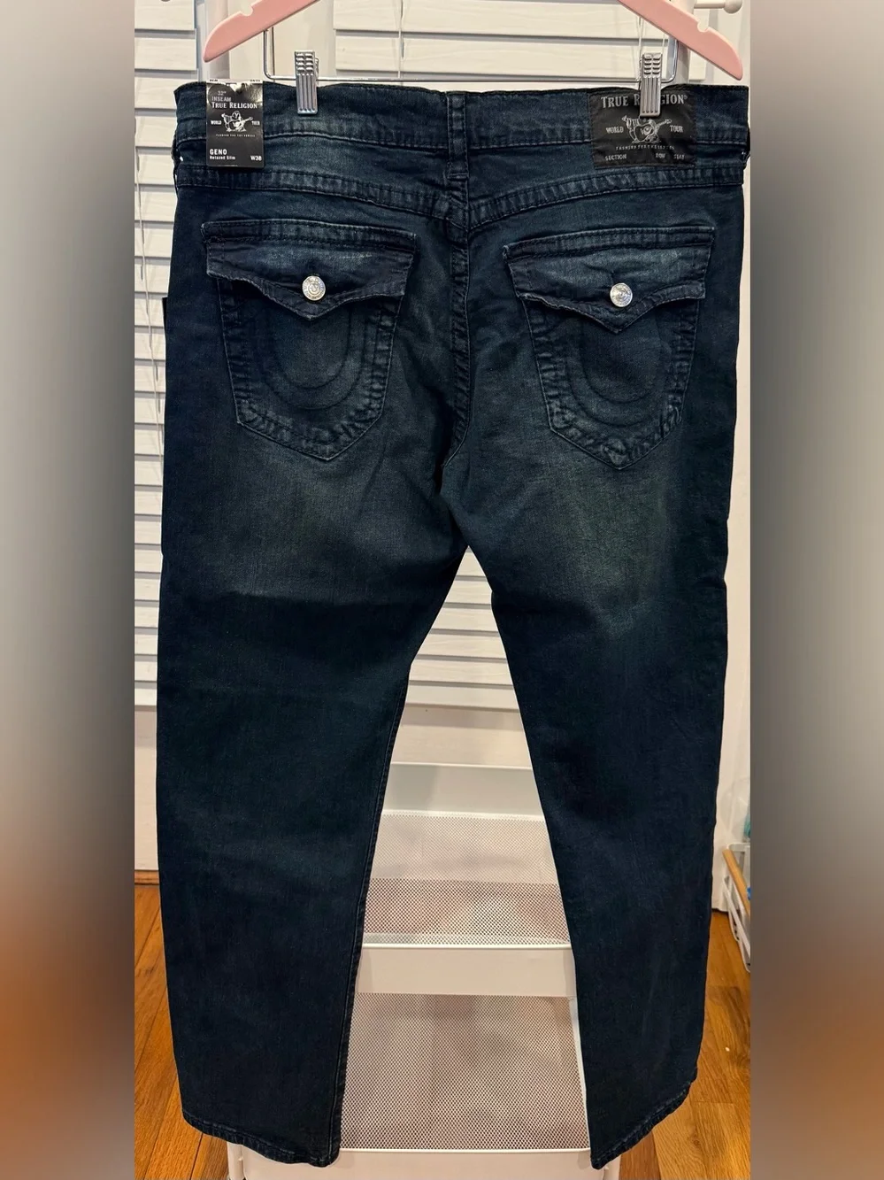 True Religion Men's Dark Blue Relaxed Slim Fit Jeans
